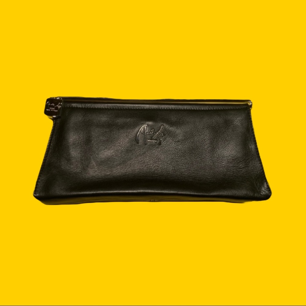 🟠 Renato Angi 🟠 ‘Vanesia’ black lambskin leather cross body bag/clutch - Picture 3 of 9